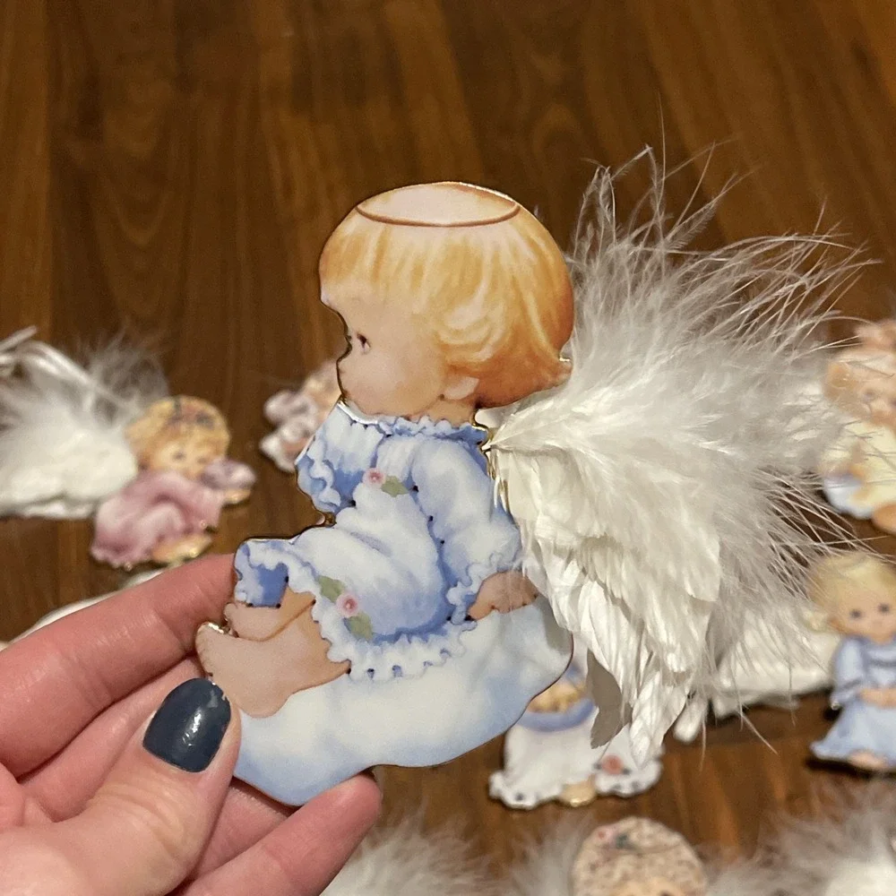 Bradford Exchange:Small Blessings Porcelain Angel Ornament 